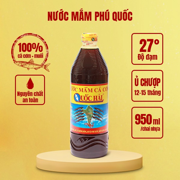 NƯỚC MẮM CÁ CƠM NHĨ QUỐC HẢI CHAI 950ML - SỐ 2