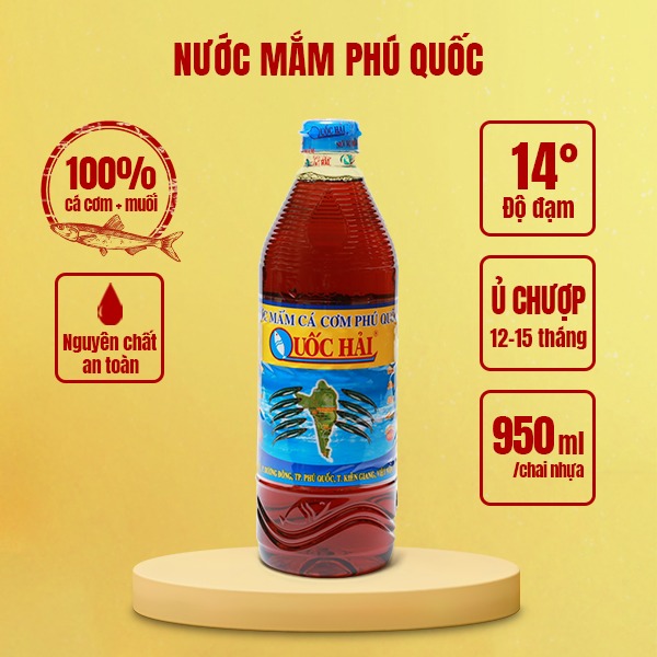 NƯỚC MẮM CÁ CƠM NHĨ QUỐC HẢI CHAI 950ML - SỐ 3