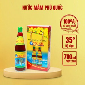 NƯỚC MẮM CÁ CƠM NHĨ QUỐC HẢI HỘP 2 CHAI 700ML - THƯỢNG HẠNG